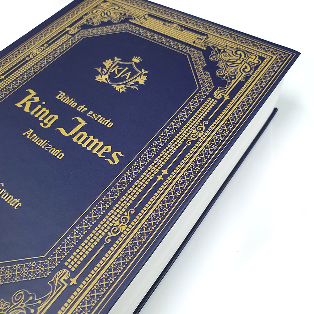 Bíblia de Estudo King James Atualizada| KJA | Letra Grande | Capa Dura Azul