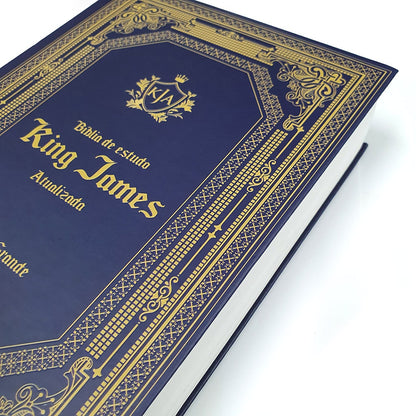 Bíblia de Estudo King James Atualizada| KJA | Letra Grande | Capa Dura Azul