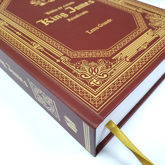 Bíblia de Estudo King James Atualizada | KJA | Letra Grande | Capa Dura Vinho