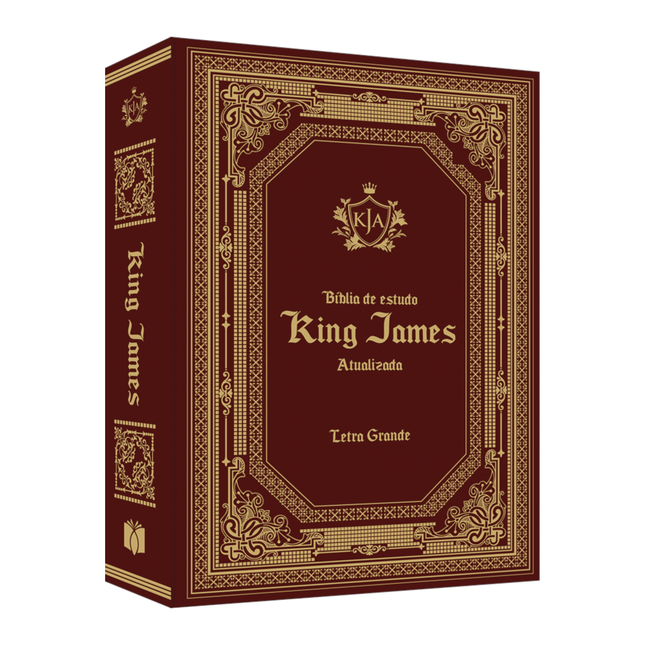 Bíblia de Estudo King James Atualizada | KJA | Letra Grande | Capa Dura Vinho