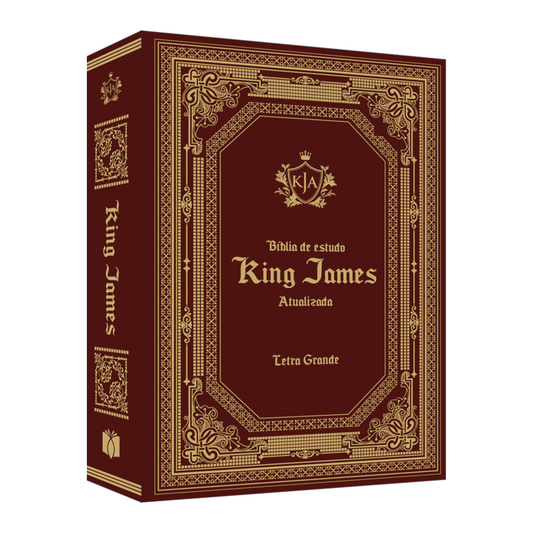 Bíblia de Estudo King James Atualizada | KJA | Letra Grande | Capa Dura Vinho