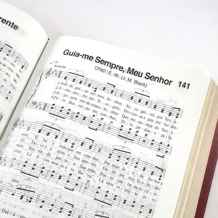 Bíblia Sagrada Harpa Cristã com Música | ARC | Capa Vinho