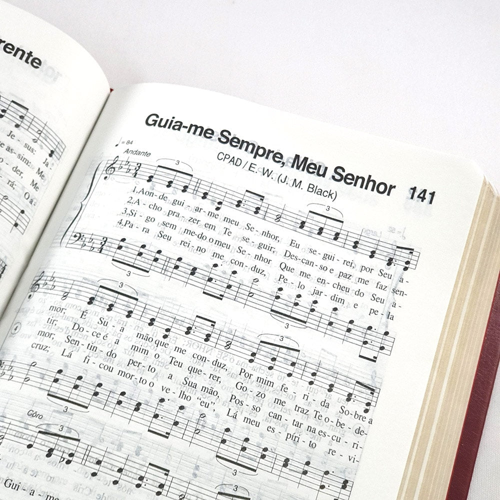 Bíblia Sagrada Harpa Cristã com Música | ARC | Capa Vinho