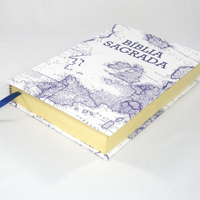 Bíblia Mapa Europa | NAA | Capa Dura Branca