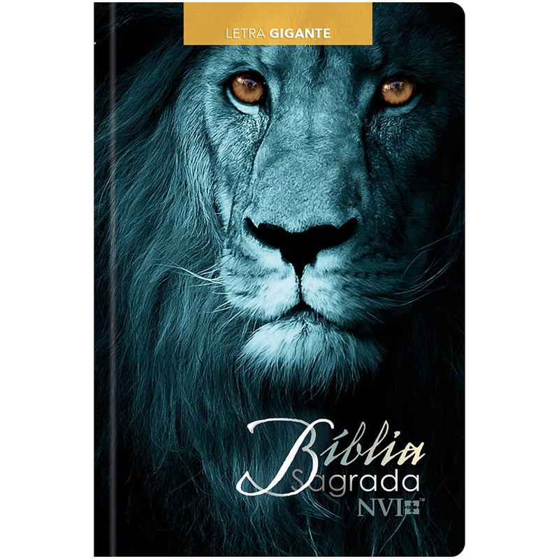 Bíblia Sagrada Leão Azul | NVI | Letra Gigante | Capa Dura