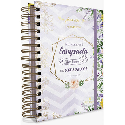 Planner Meu plano com Deus | Tua Palavra é Lâmpada | Capa Dura Espiral