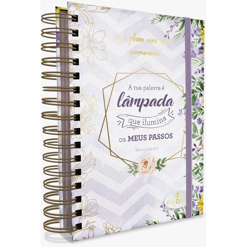 Planner Meu plano com Deus | Tua Palavra é Lâmpada | Capa Dura Espiral
