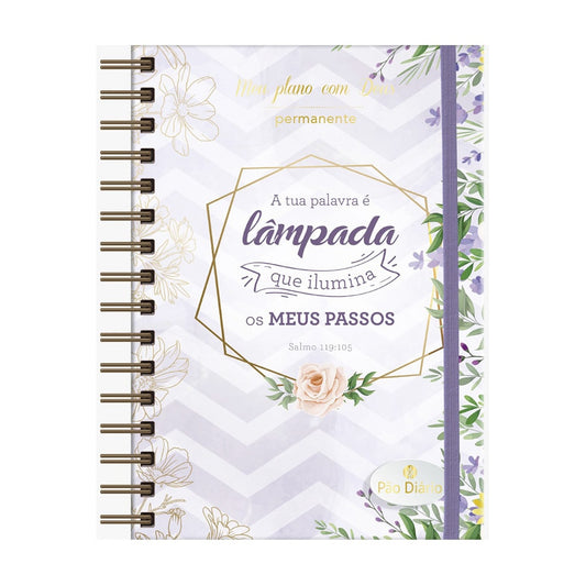 Planner Meu plano com Deus | Tua Palavra é Lâmpada | Capa Dura Espiral