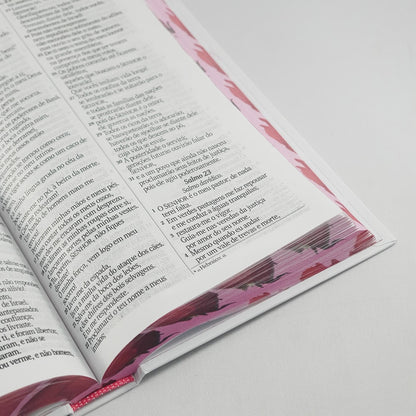Bíblia Sagrada Botão de Rosa | NVI | Letra Gigante | Capa Dura