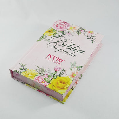 Bíblia Sagrada Flores Spring | NVI | Letra Gigante | Capa Dura