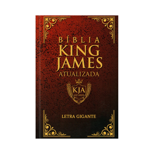 Bíblia King James Atualizada Moldura Vermelha | KJA | Letra Gigante | Capa Dura