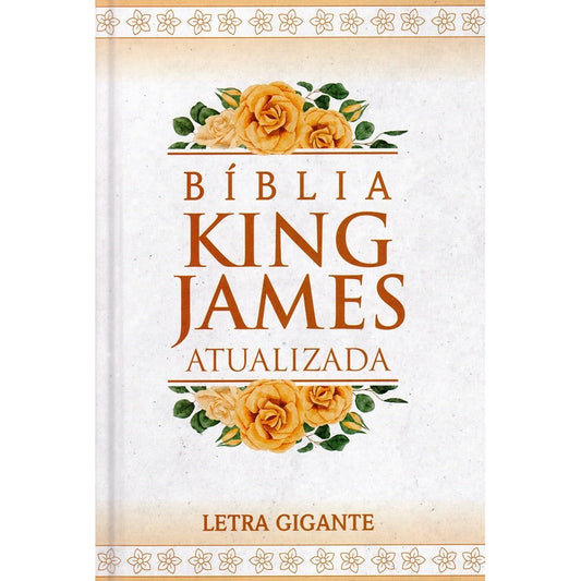 Bíblia King James Atualizada Rosa Vintage | KJA | Letra Gigante | Capa Dura