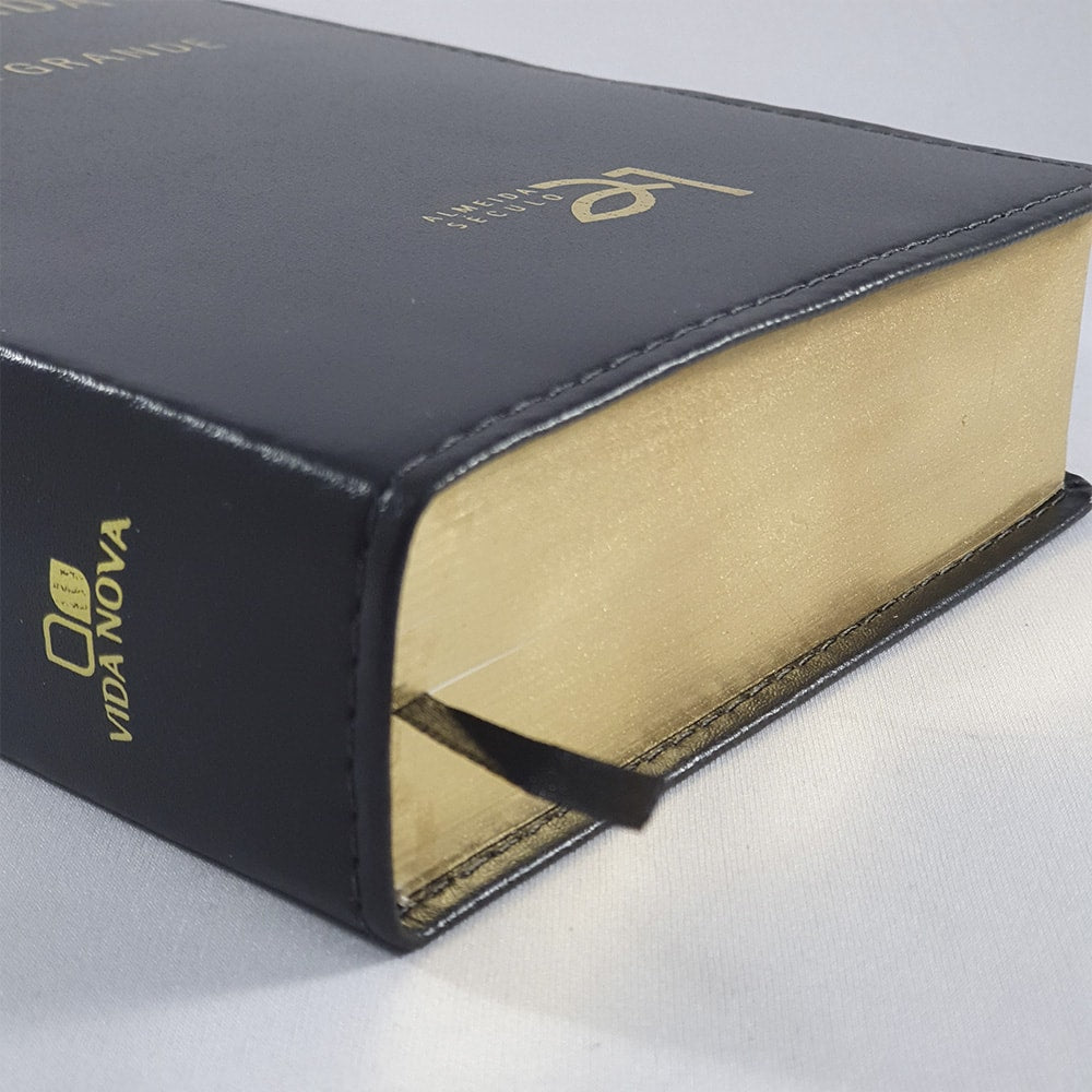 Bíblia Almeida Século 21 | A21 | Letra Grande | Capa Luxo Preta