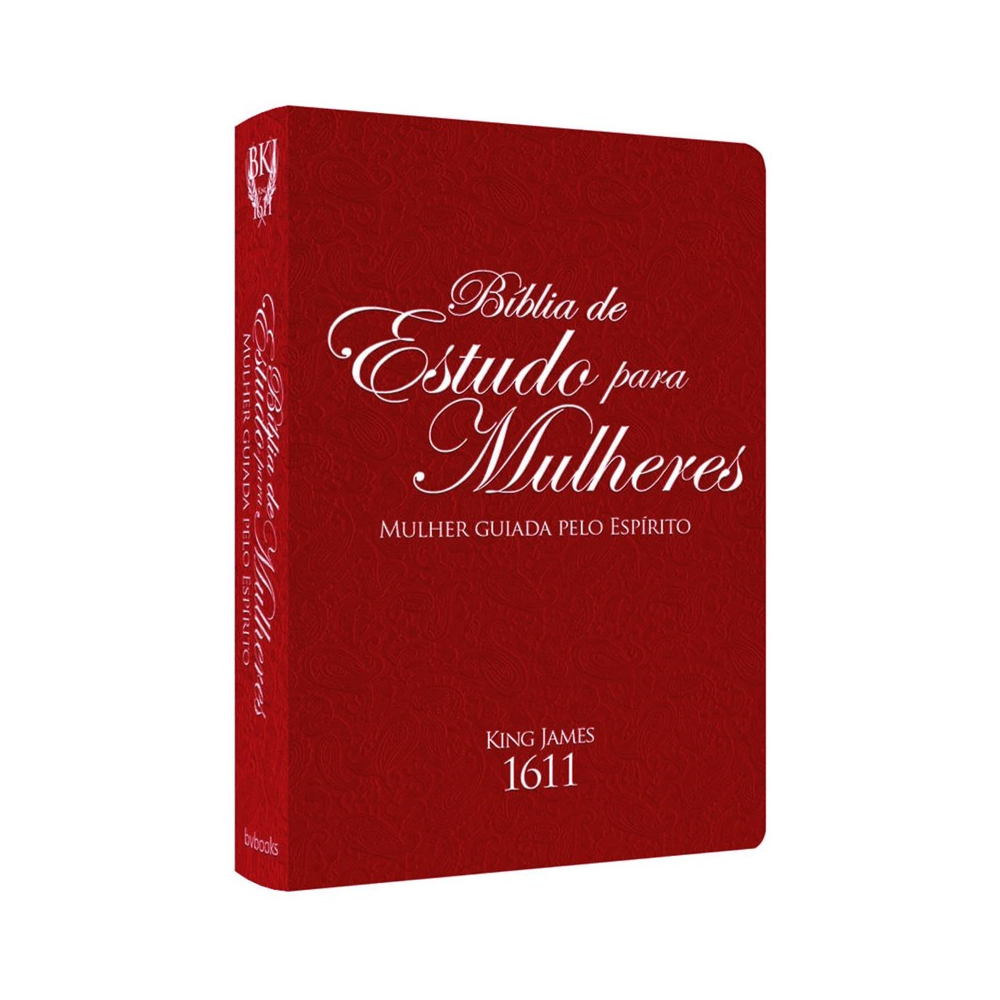 Bíblia de Estudo para Mulheres | BKJ 1611 | Letra normal | Capa Luxo Vermelha