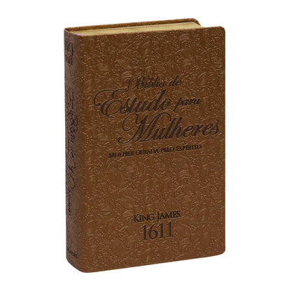 Bíblia de Estudo para Mulheres | BKJ 1611 | Letra normal | Capa Luxo Marrom