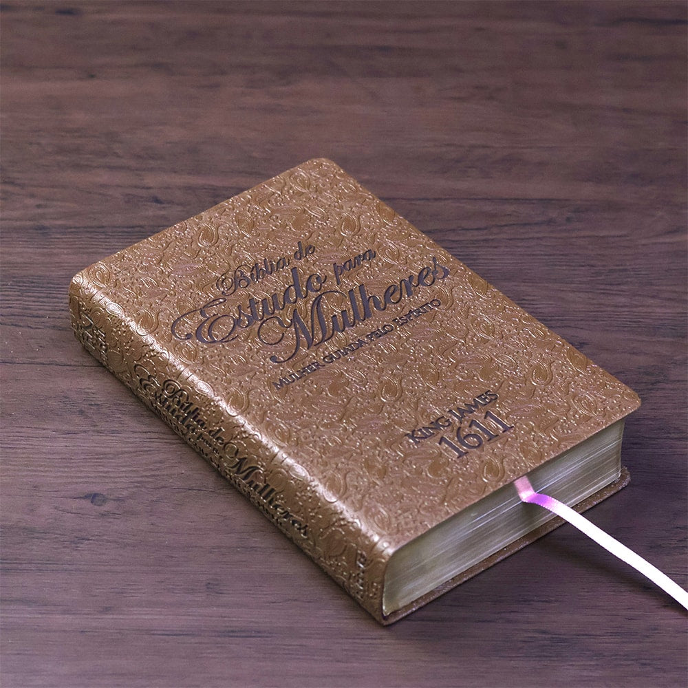 Bíblia de Estudo para Mulheres | BKJ 1611 | Letra normal | Capa Luxo Marrom