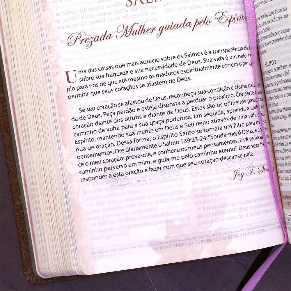 Bíblia de Estudo para Mulheres | BKJ 1611 | Letra normal | Capa Luxo Marrom