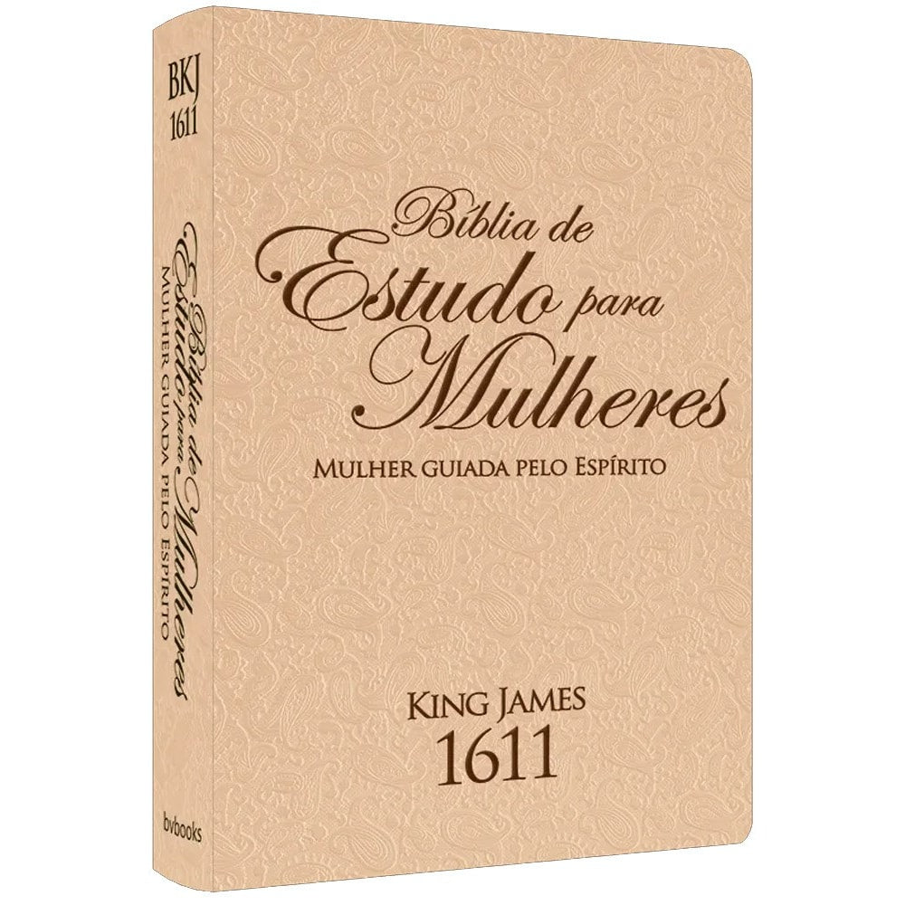 Bíblia de Estudo para Mulheres | BKJ 1611 | Letra normal | Capa Luxo Rose e Preto