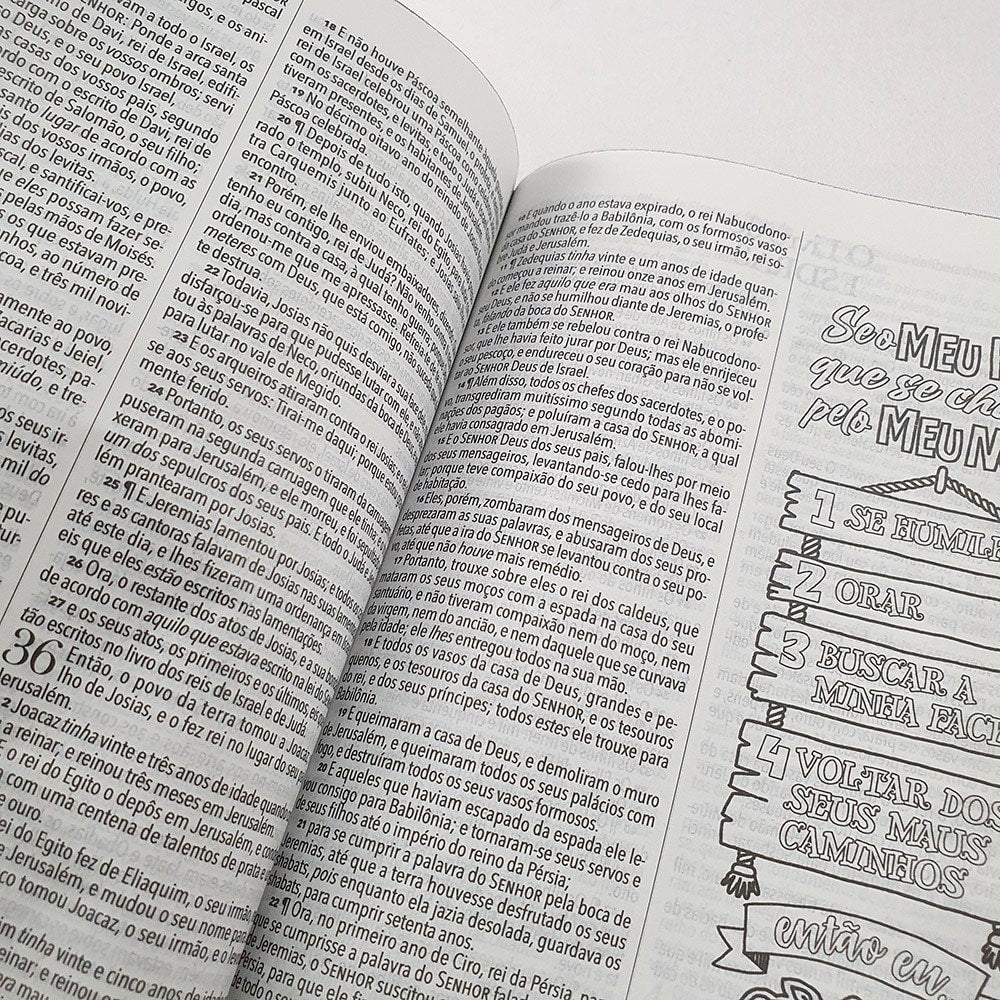 Bíblia King James 1611 Ultra Fina Lettering Bible | Letra Normal | Capa Coroa