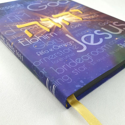 Bíblia King James 1611 Ultra Fina Lettering Bible | Letra Normal | Capa Hebraico