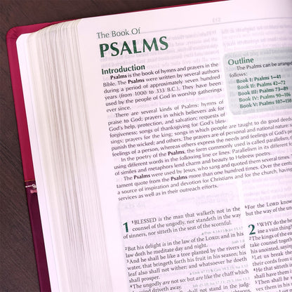 Preachers Bible | Bíblia da Pregadora em Inglês | KJV | Capa Luxo Flor