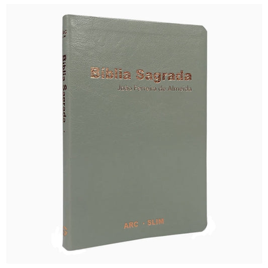 Bíblia Sagrada Slim | ARC | Capa Luxo Especial Cinza