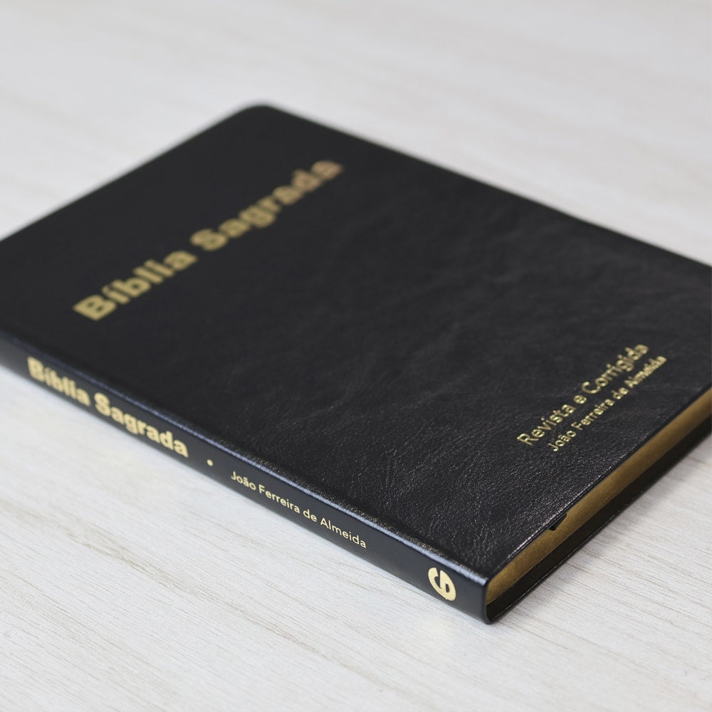 Bíblia Sagrada Slim | ARC | Capa Luxo Preta