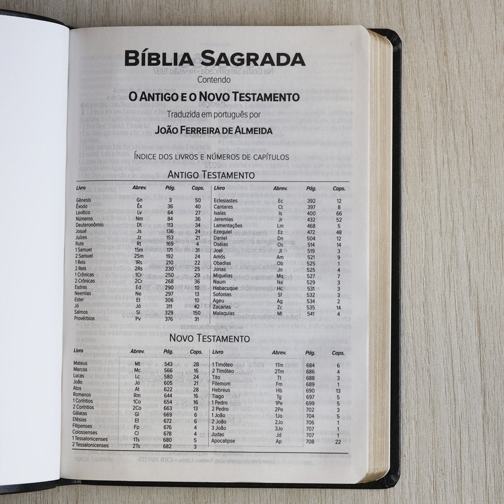 Bíblia Sagrada Slim | ARC | Capa Luxo Preta
