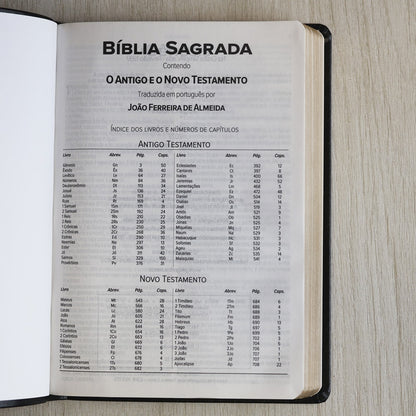 Bíblia Sagrada Slim | ARC | Capa Luxo Preta