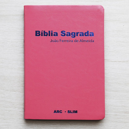Bíblia Sagrada Slim | ARC | Capa Luxo Rosa