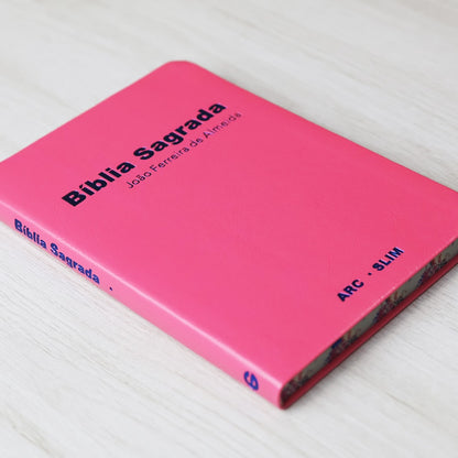 Bíblia Sagrada Slim | ARC | Capa Luxo Rosa