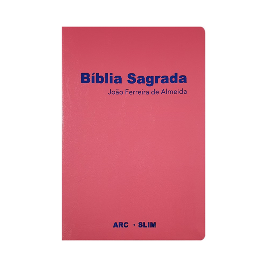 Bíblia Sagrada Slim | ARC | Capa Luxo Rosa