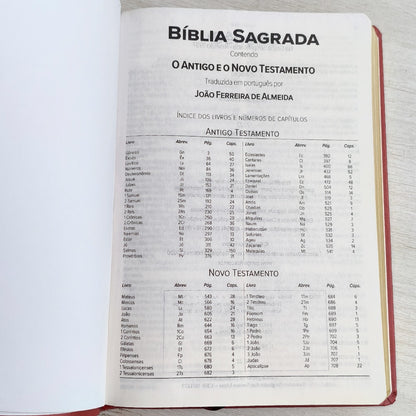 Bíblia Sagrada Slim | ARC | Capa Luxo Vinho