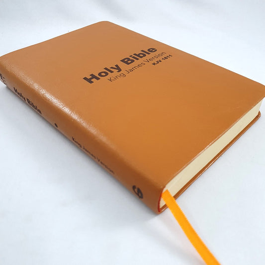 Holy Bible King James 1611 | Inglês | KJV | Capa Luxo Laranja