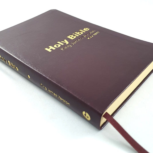 Holy Bible King James 1611 | Inglês | KJV | Capa Luxo Vinho