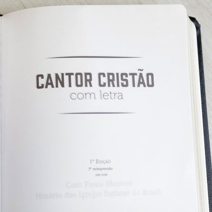 Hinário Cantor Cristão Com Letra | Grande | Capa Luxo