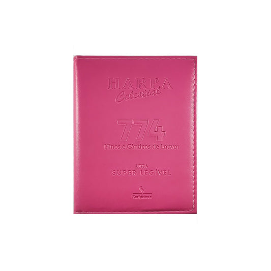 Harpa Celestial 774 | Letra Super Legível | Capa Luxo Pink