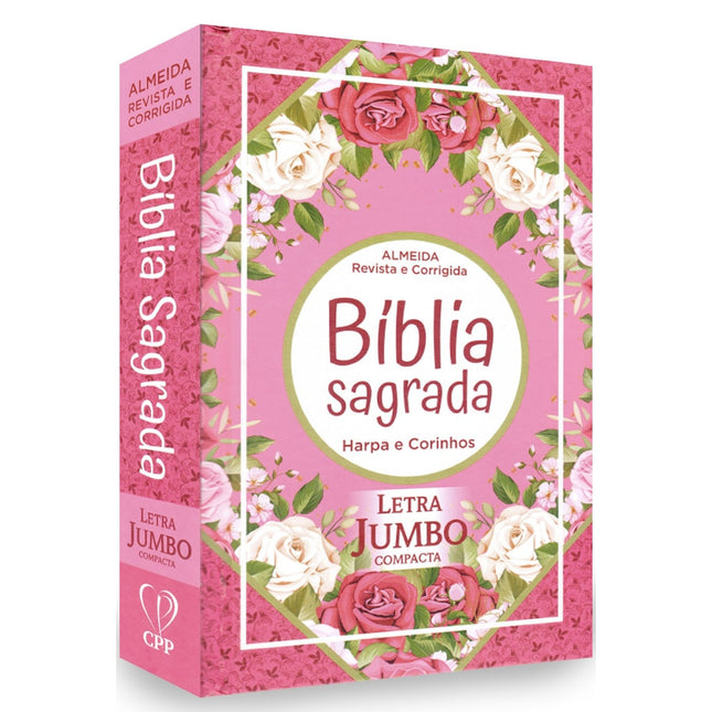 Bíblia Sagrada Letra Jumbo | ARC | Capa Dura Rosa Geométrica