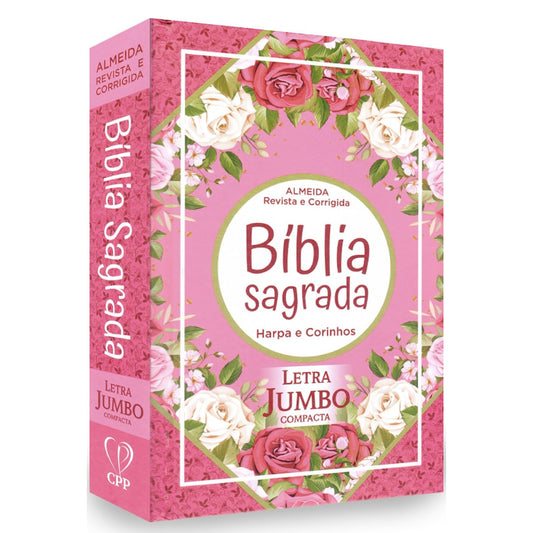 Bíblia Sagrada Letra Jumbo | ARC | Capa Dura Rosa Geométrica