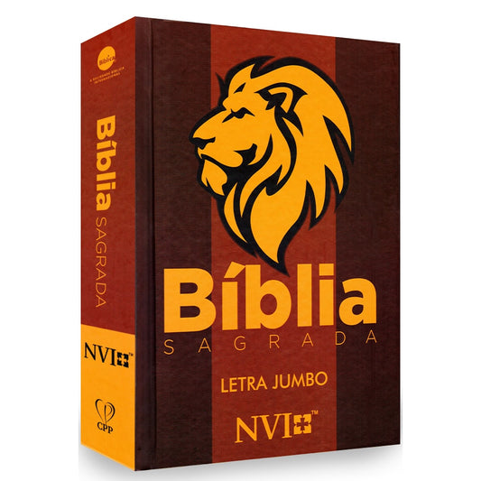 Bíblia Sagrada Letra Jumbo | NVI | Capa Dura Leão Figura