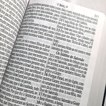 Bíblia Sagrada Letra Jumbo | ARC |  Harpa Avivada | Capa Covertex Azul