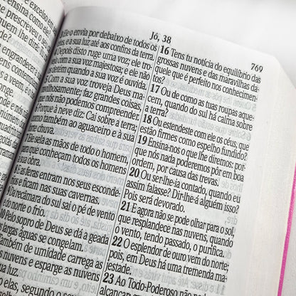 Bíblia Sagrada Letra Jumbo | ARC |  Harpa Avivada | Capa Covertex Pink