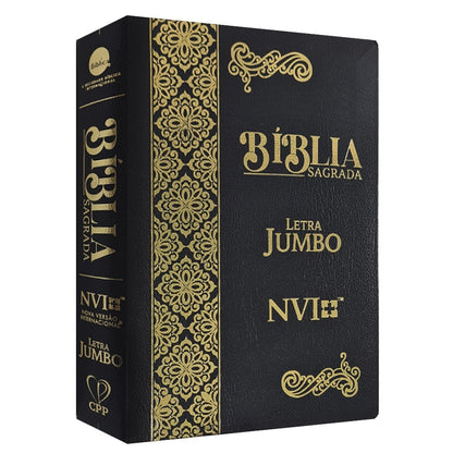 Bíblia Sagrada | NVI | Letra Jumbo | Cover book Luxo Preta
