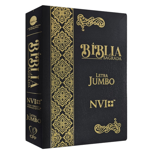 Bíblia Sagrada | NVI | Letra Jumbo | Cover book Luxo Preta