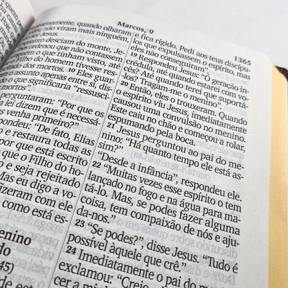 Bíblia Sagrada | NVI | Letra Jumbo | Cover book Luxo Bordo