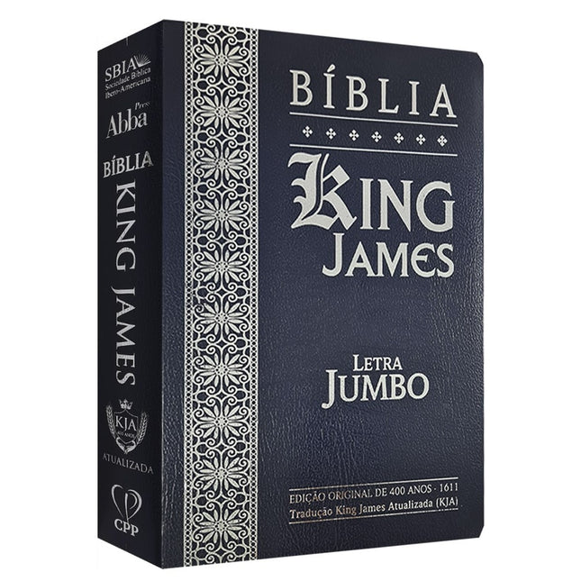 Bíblia King James Atualizada | KJA | Letra Jumbo | Capa Cover Book Azul