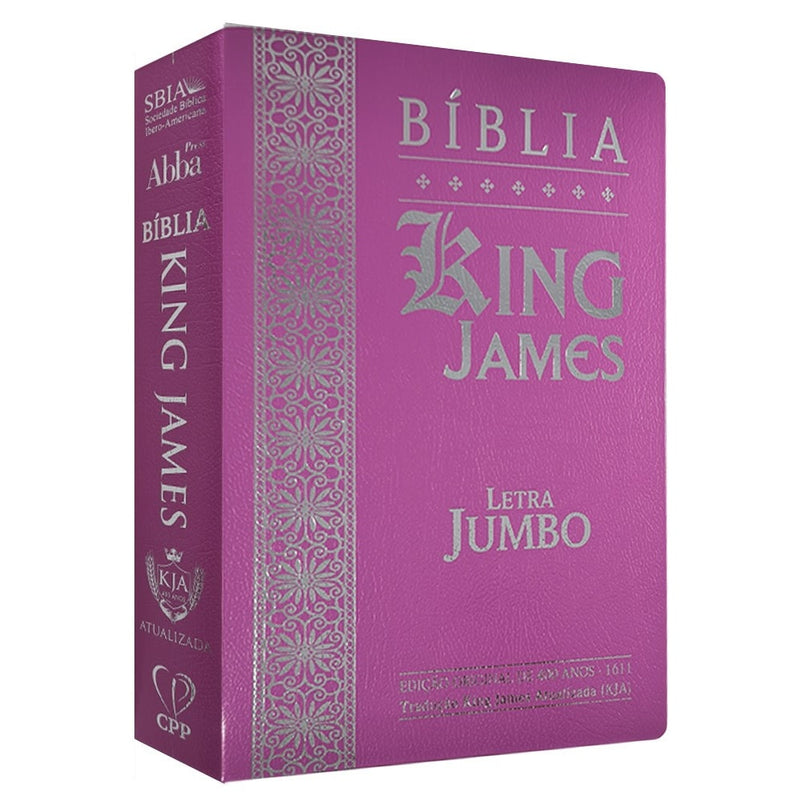 Bíblia King James Atualizada | KJA | Letra Jumbo | Capa Cover Book Pink