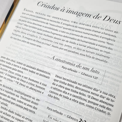 Bíblia C S Lewis | NAA | Leitura Perfeita | Capa Dura Preto e Dourado