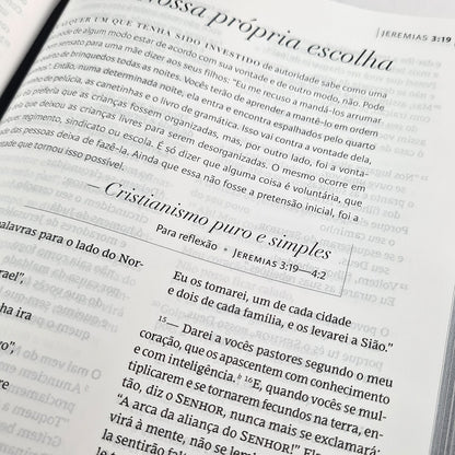 Bíblia C S Lewis | NAA | Leitura Perfeita | Capa Dura Preto e Dourado