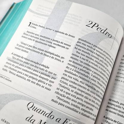 Bíblia C S Lewis | NVI | Leitura Perfeita | Capa Dura Azul e Dourado